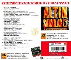 Türk Müziğinde Unutulmayan Altın Şarkılar 6 * ( İkinci El ) CD Müzik CD2131 - 2