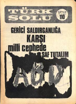 Türk Solu 23 Aralık 1969 Sayı110 Fikir Kulübü Tüzüğü - Proleter Sosyalizmi Ve Kürt Meselesi NDR81672 - 1