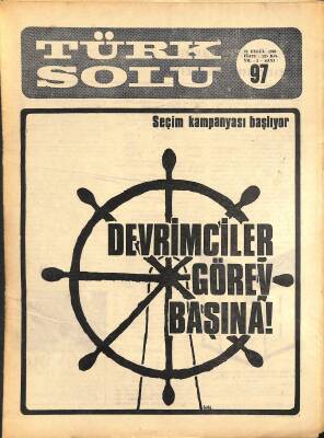 Türk Solu 23 Eylül 1969 Sayı97 Seçim Kampanyası Başlıyor - İslam Konferansı NDR81662 - 1