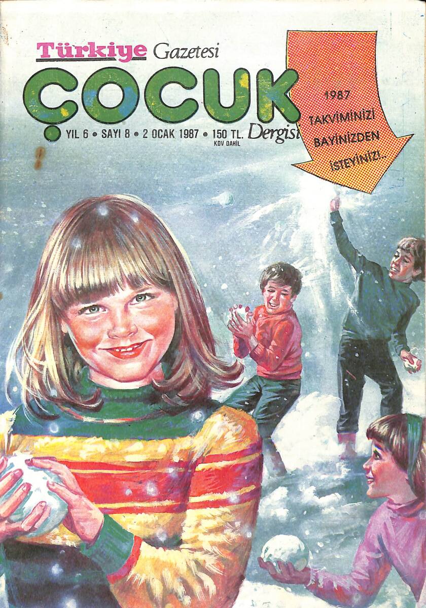 Türkiye Çocuk Dergisi Sayı : 8 / 2 Ocak 1987 NDR89032 - 1