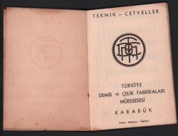 Türkiye Demir Ve Çelik Fabrikaları Müessesesi 1950 Karabük Teknik-Cetveller Kitapçığı EFM438 - 1