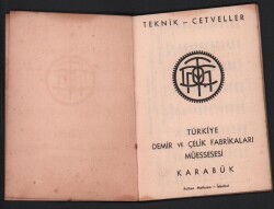 Türkiye Demir Ve Çelik Fabrikaları Müessesesi 1950 Karabük Teknik-Cetveller Kitapçığı EFM438 - 2