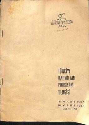 Türkiye Radyoları Program Dergisi 5-18 Mart 1967 Sayı 58 NDR77397 - 1