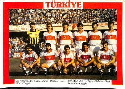 Türkiye Takım Kadrosu Kartpostal KRT19806 - 1