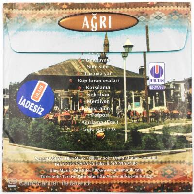 Türkülerle Türkiye Ağrı CD Müzik CD823 - 8