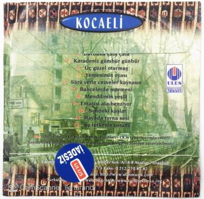 Türkülerle Türkiye Kocaeli CD Müzik CD821 - 8