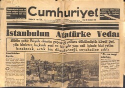 Cumhuriyet Gazetesi 20 Kasım 1938 - İstanbul'un Atatürk'e Vedası, Cenazeden Resimler GZ134715 - 1