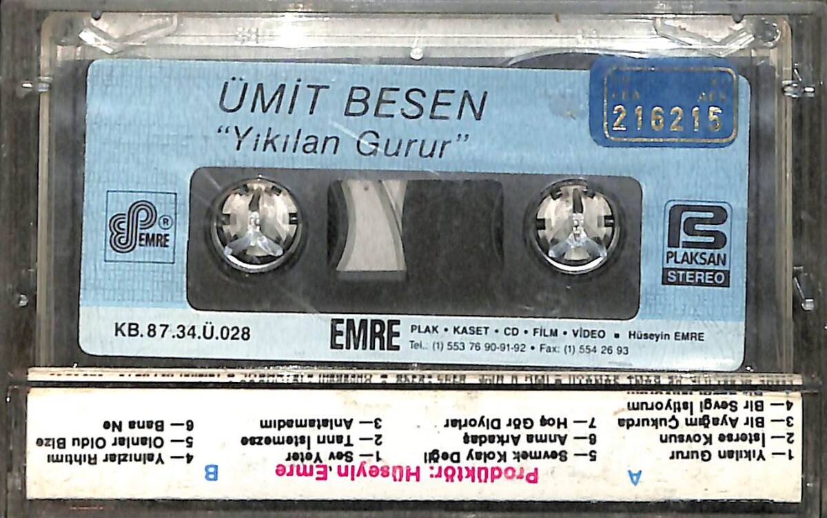 Ümit Besen - Yıkılan Gurur Kaset (İkinci El) KST26316 - 2