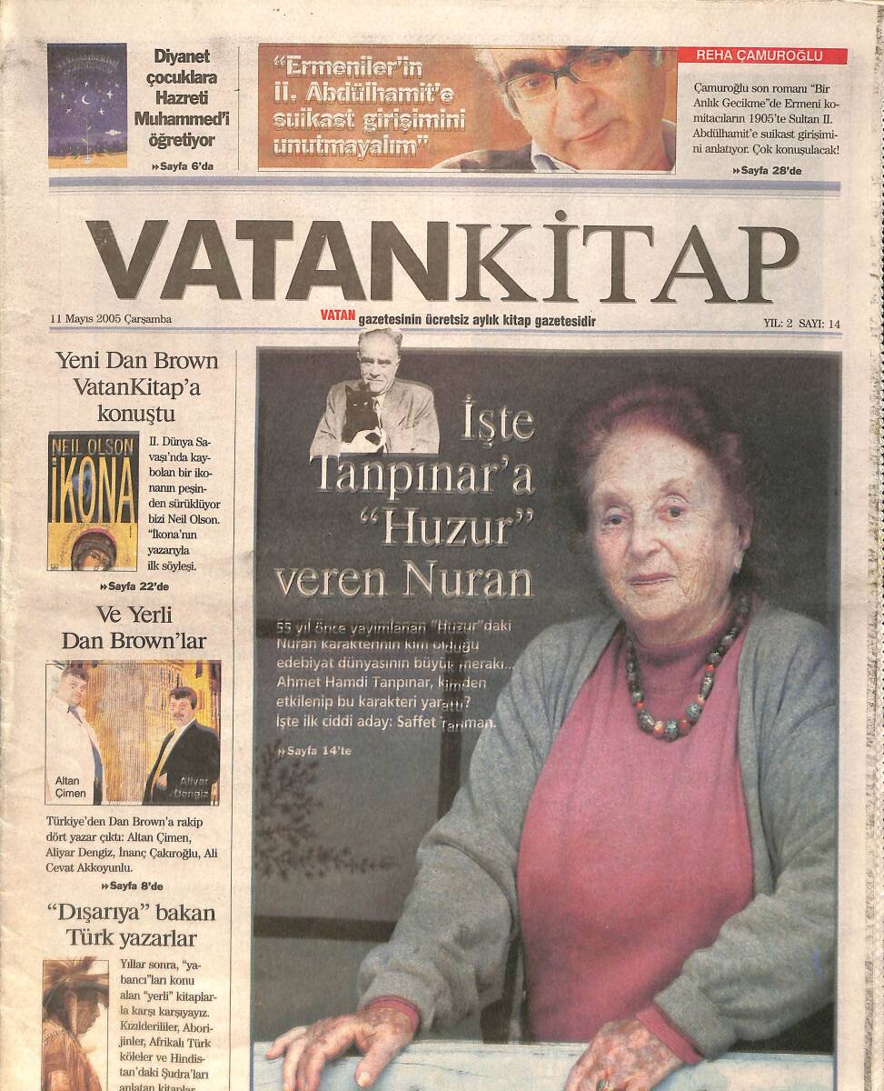 Vatan Gazetesi Kitap Eki 11 Mayıs 2005 - İşte Ahmet Hamdi Tanpınar'a Huzur Veren Nuran GZ153489 - 1