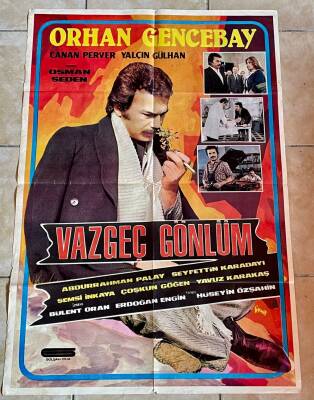 Vazgeç Gönlüm Film Afişi - Orhan Gencebay , Canan Perver , Yalçın Gülhan (68x98cm) EFMN10904 - 1