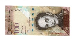 Venezuela 100 Bolivares 2015 ÇİL YKP7798 - 1