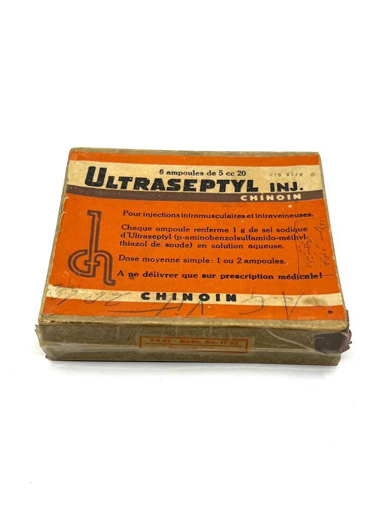 Vintage Ultraseptyl ınj 1942 Karton İlaç Kutusu MDL151 - 1