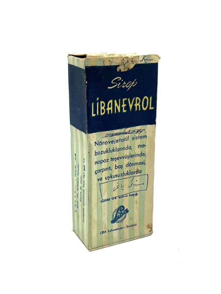 Vintage Libanevrol Sırop1950 İlaç Kutusu MDL112 - 1