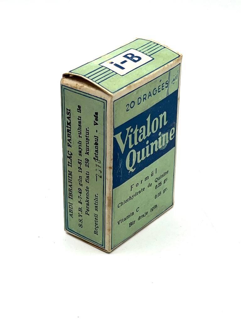 Vintage Vitalon Quinine 1949 Karton İlaç Kutusu MDL153 - 2