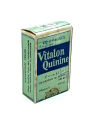 Vintage Vitalon Quinine 1949 Karton İlaç Kutusu MDL153 - 1