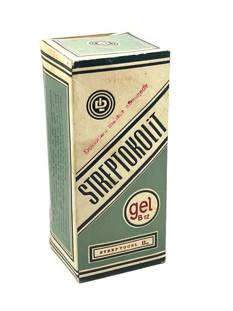 Vintage Streptokolit Gel B12 İlaç Kutusu MDL255 - 1