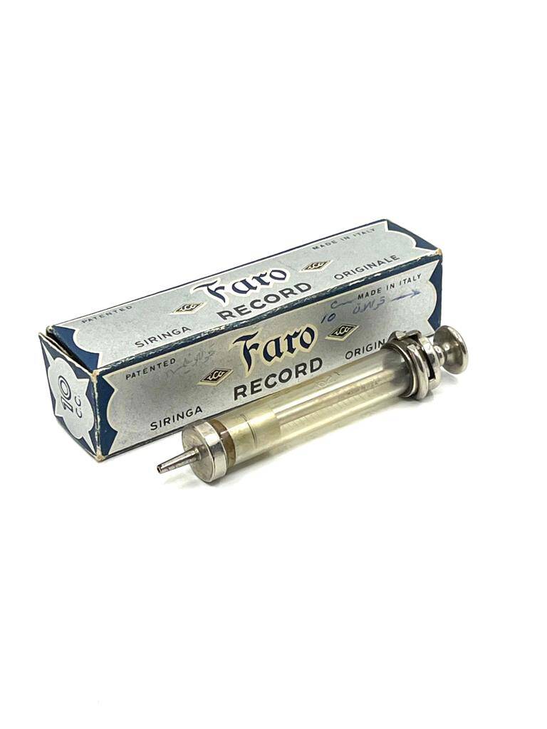 Vintage Faro Record 10cc Kullanılmamış Cam Enjektör MDL231 - 1