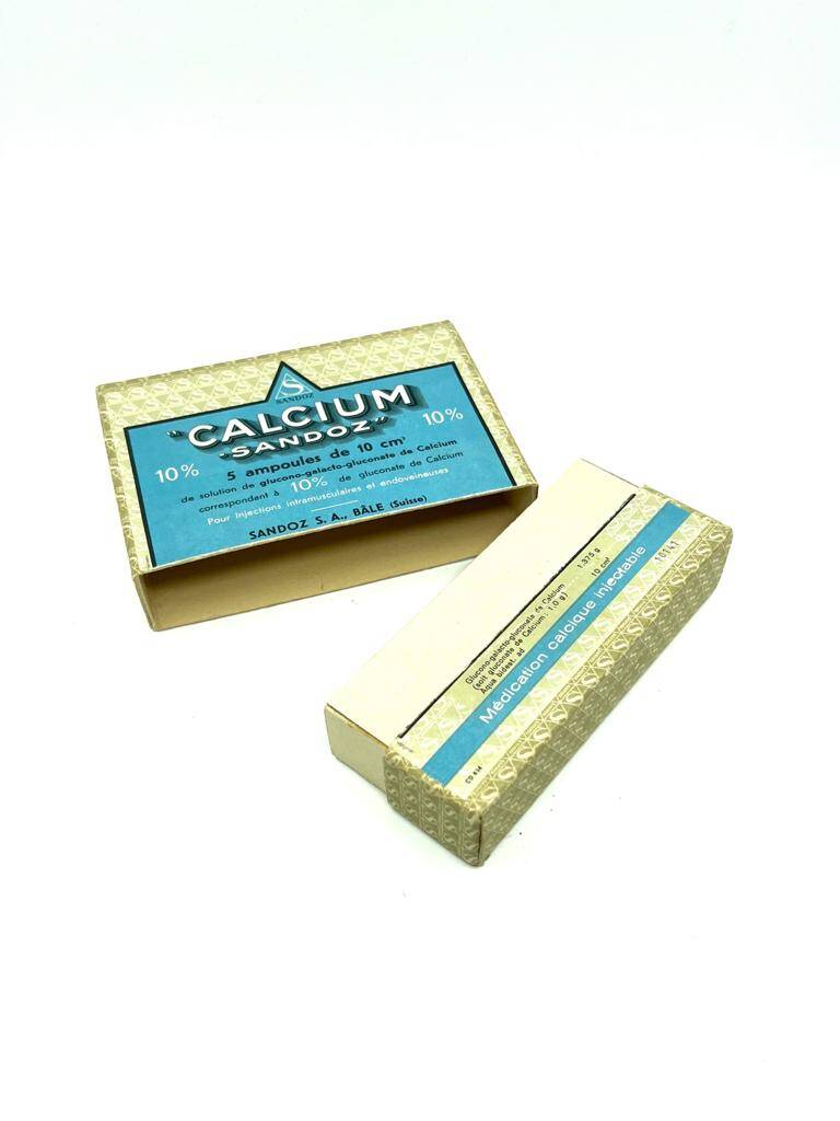 Vintage Calcıum Sandoz Ampul İlaç Kutusu MDL239 - 2