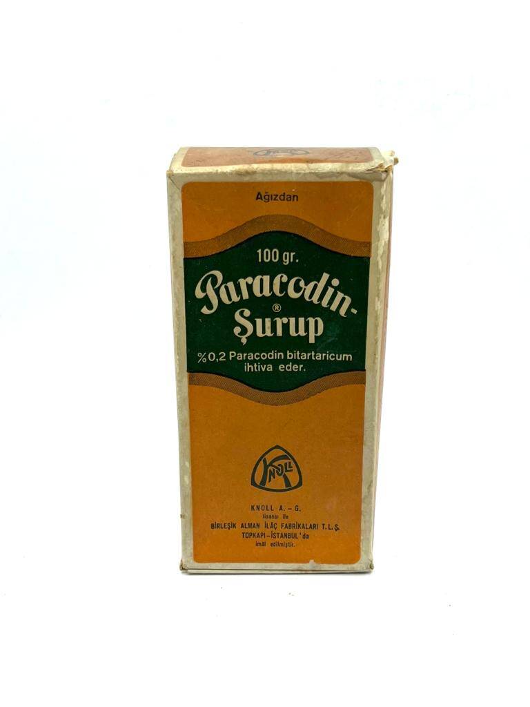 Vintage Paracodin Şurup 1959 İlaç Kutusu MDL101 - 1