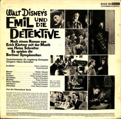 Walt Disneys Emil Und Die Detektive 1965 Germany LP (109) PLK17480 - 2