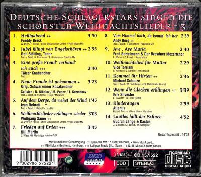 Weihnachtslieder Folge 3 * ( İkinci El ) CD Müzik CD1655 - 2