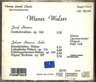 Wiener Walzer - JosefStrauss Dorfschwalben, op.164 (CD Sıfırdır) CD2871 - 8