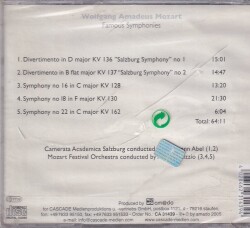 Wolfgang Amadeus Mozart - Famous Symphonies (Sıfır Ürün) CD Müzik CD852 - 8