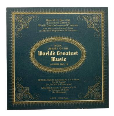 Worlds Greatest Music Album No15 (Mendelssohn - Brahms) Klasik Müzik LP PLK11411 - 1