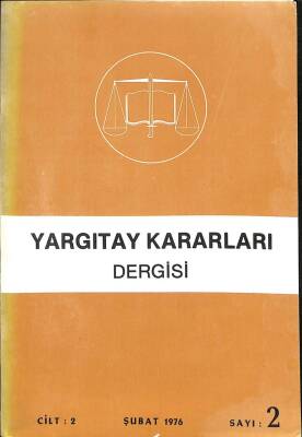 YARGITAY KARARLARI DERGİSİ CİLT2 Şubat 1976 SAYI2 KTP350 - 1