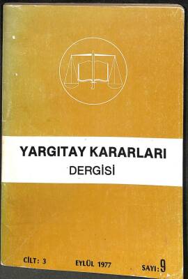 YARGITAY KARARLARI DERGİSİ CİLT3 Eylül 1977 SAYI9 KTP353 - 1