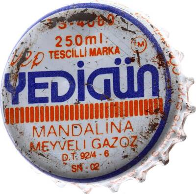 Yedigün Mandalina Meyveli Eski Gazoz Kapağı CMK795 - 1