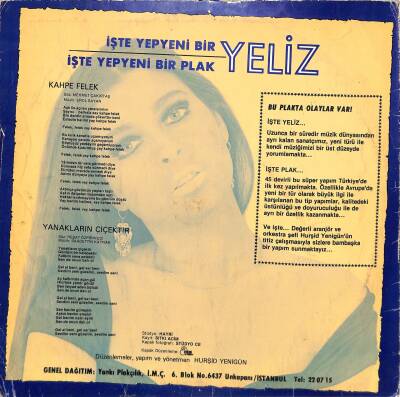 Yeliz- Kahpe Felek Plak (108.5) PLK20509 - 2