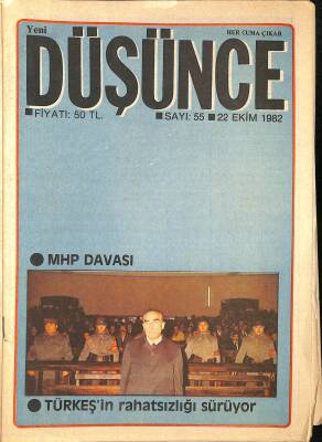 Yeni Düşünce 22 Ekim 1982 - MHP Davası, Türkeşin Rahatsızlığı Devam Ediyor NDR84818 - 1