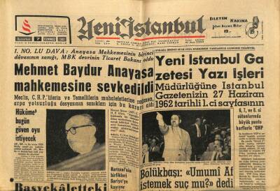 Yeni İstanbul Gazetesi 7 Temmuz 1962 - Eski Başvekil Adnan Menderesin Oğlu Yüksel Menderes Dün Nişanlandı GZ84673 - 1