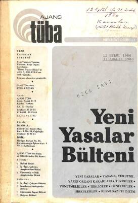 Yeni Yasalar Bülteni 1980 (Özel Sayı) KTP358 - 1