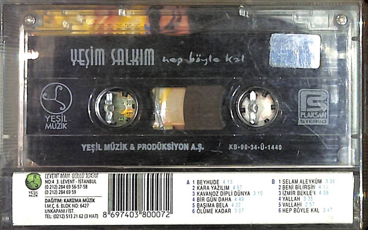 Yeşim Salkım - Hep Böyle Kal Kaset (İkinci El) KST27316 - 2