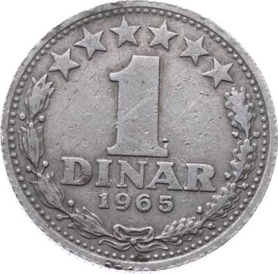 Yugoslavya 1 Dinar 1965 ÇT YMP8657 - 1