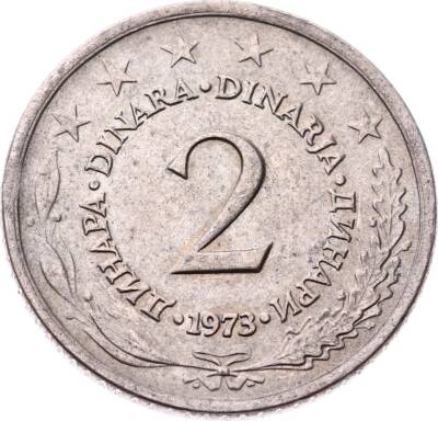 Yugoslavya 2 Dinara 1973 ÇİL YMP10432 - 1