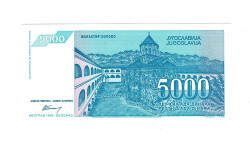 Yugoslavya 5.000 Dinara 1994 Çil YKP7861 - 2