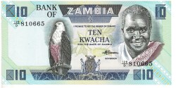 Zambiya 10 Kwacha 1986 Çil YKP1319 - 1