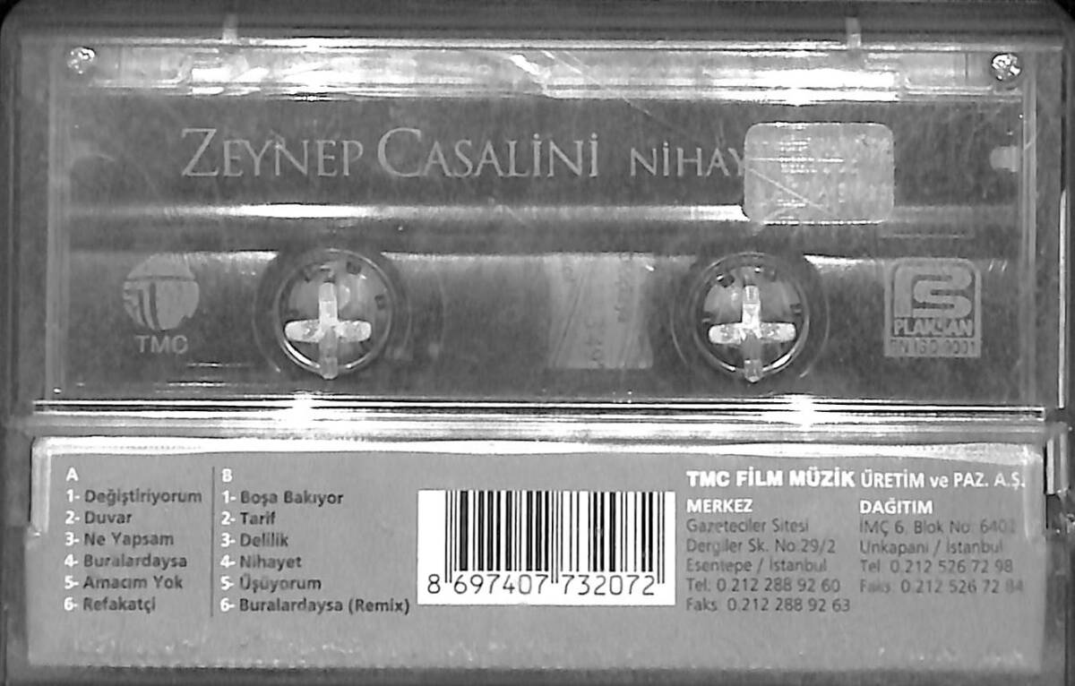 Zeynep Casalini ‎- Nihayet Kaset (İkinci El) KST27256 - 2