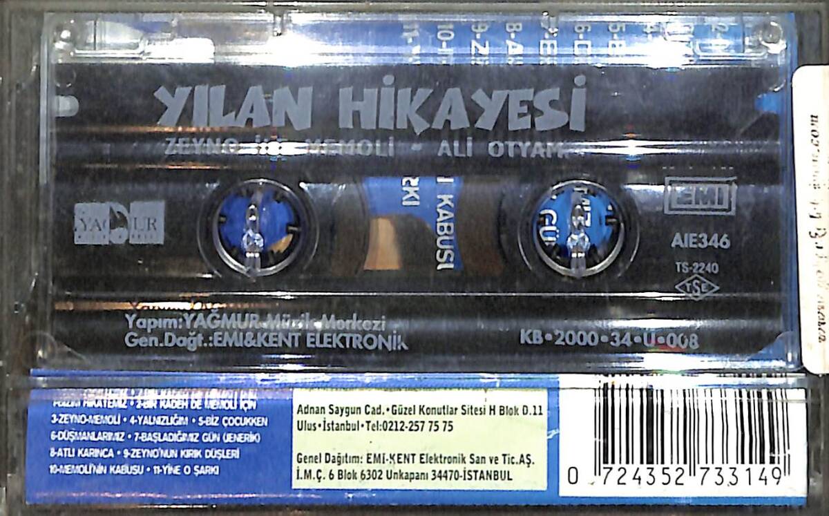 Zeyno İle Memoli - Ali Oytam - Yılan Hikayesi Kaset (İkinci El) KST27571 - 2