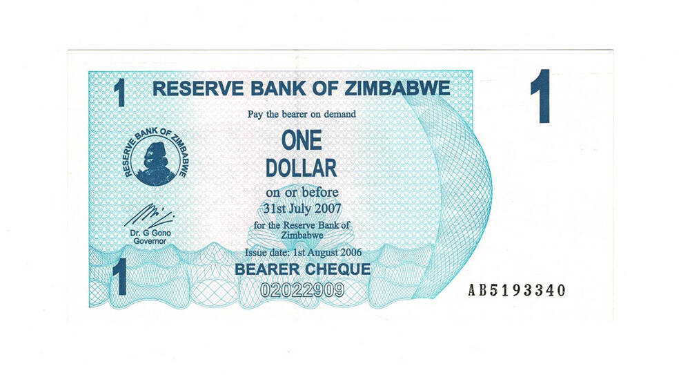 Zimbabwe 1 Dolar 2007 Çil YKP7850 - 1